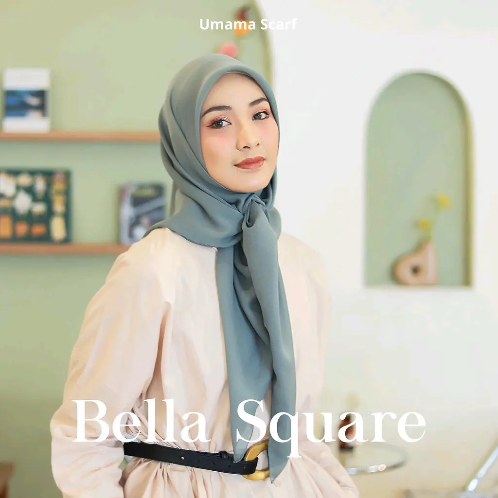 [2pcs] Bella Square polycotton Umama Jilbab segi empat