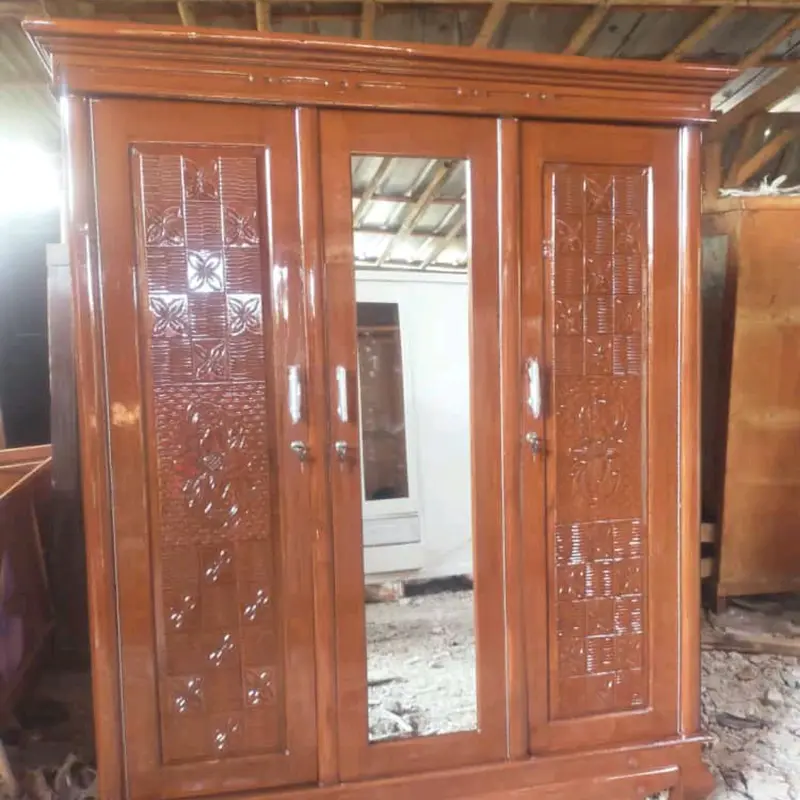 lemari pakaian hijab 3 pintu full jati 4