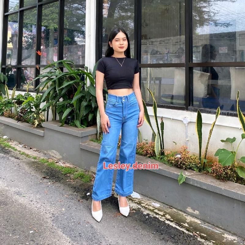 Celana jeans kulot higtwaist premium//celana jeans//celana kulot//celana wanita//celana panjang//jeans kulot//jeans kulot panjang//celana panjang 0