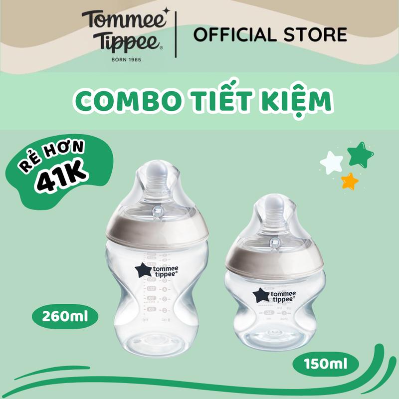 COMBO 2 Bình Sữa PP Ty Mềm Tommee Tippee 150ml Và 260ml