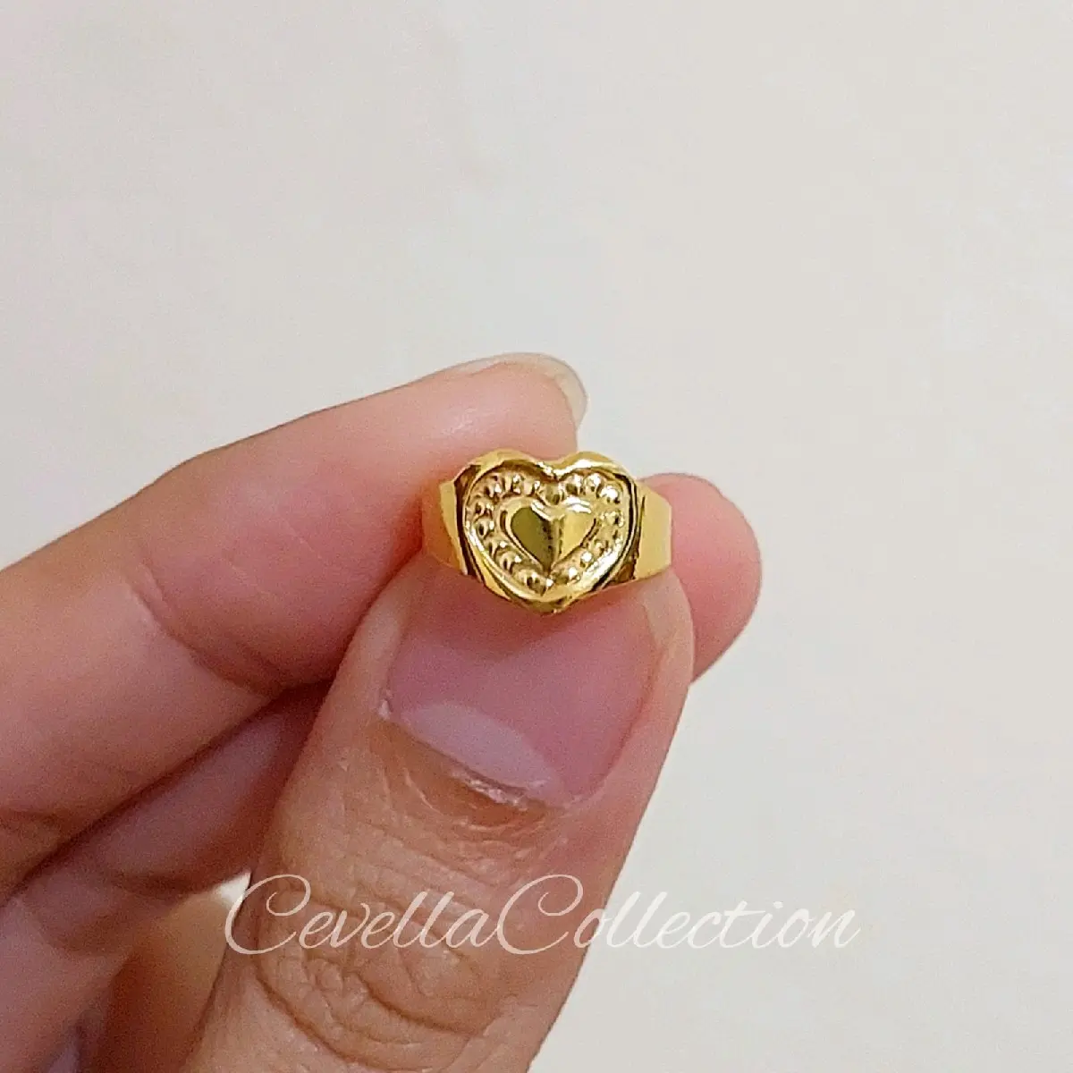 Cincin Bayi dan Anak Model Hati  1/2 Gram  Emas Muda