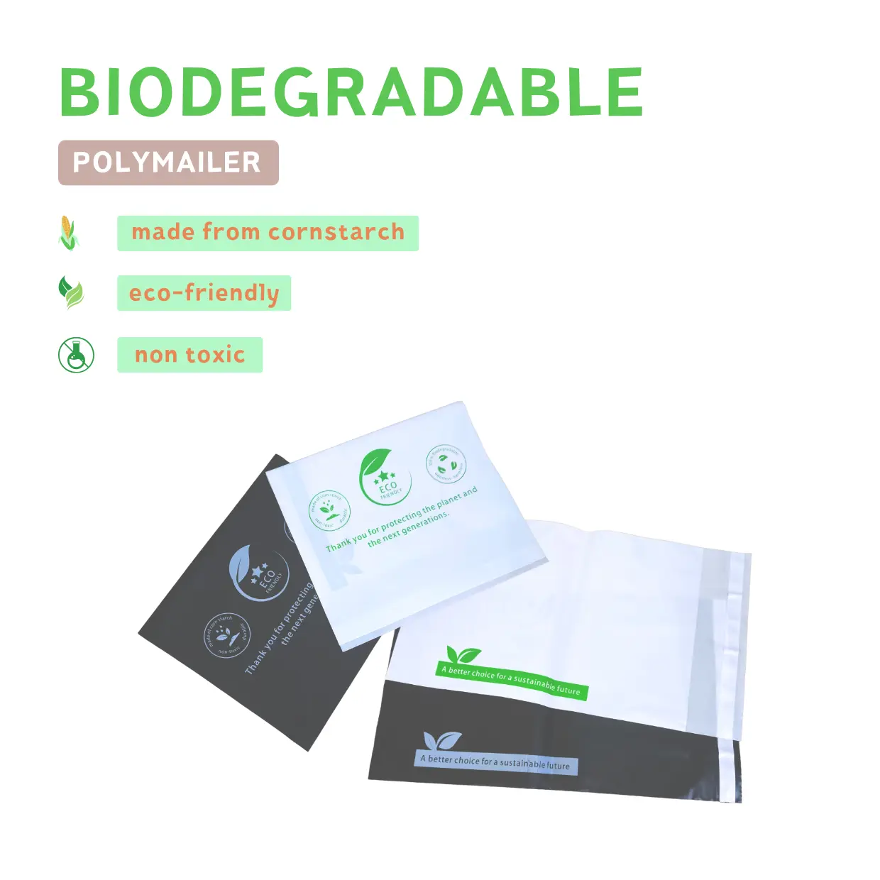 Kantong Polymailer Ramah Lingkungan / Biodegradable Polymailer, BPA free, non toxic - CROSSBO store