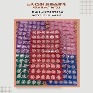 10pcs Lampu Led Modul 6 Mata Besar 12 Volt - 24 Volt Variasi Kolong Truk