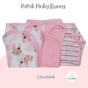 6 Pcs Popok Bayi Newborn Double Kain Lembut  Series 0-3 Bulan Pinky Bunny