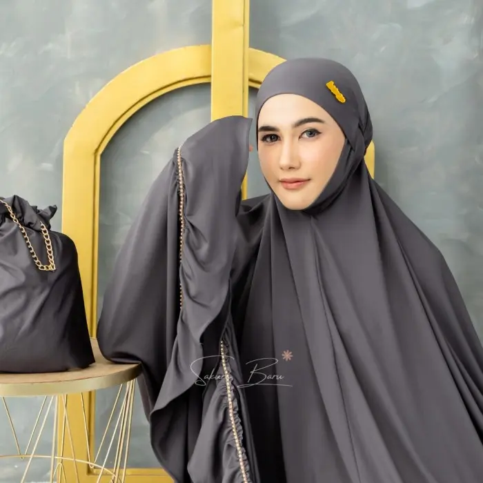 [Bonus Goodiebag] As Sajdah - Mukena Atifah Jumbo Jersey Rempel Dewasa Swarowsky Menutup Dagu 5
