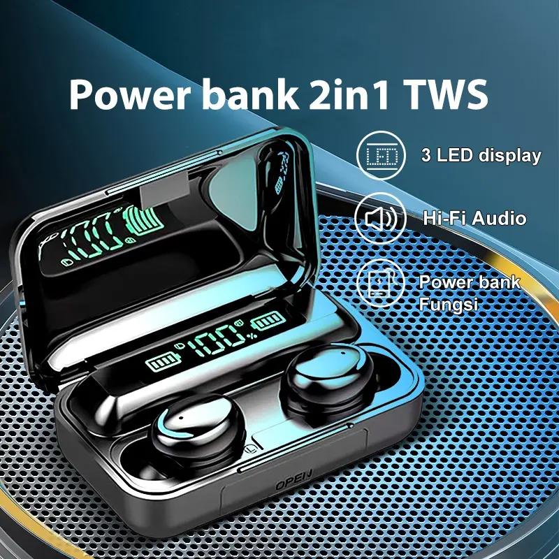 【COD】TWS F9-5 Headset Bluetooth With Mic 9D Bass Stereo Earphones In-Ear Sports Noise-Cancelling Stereo Sound Headphones LED Digital Display Earpiece Wireless Earbuds