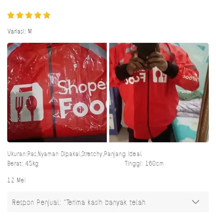 Jaket Shope Food Pria/Wanita Distro Unisex Sablon Bomber Waterproof 4