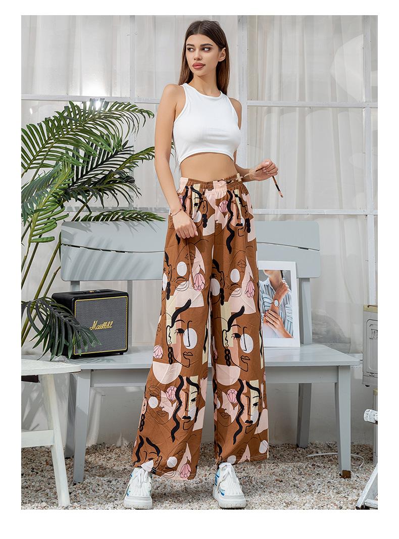 Product Introduction of fat Women pants casual high waist wide leg comfortable plus size loose pants counter quality brand Fit Trouser Womenswear Bottom Soft Belt Day Elastic Lingerie 24