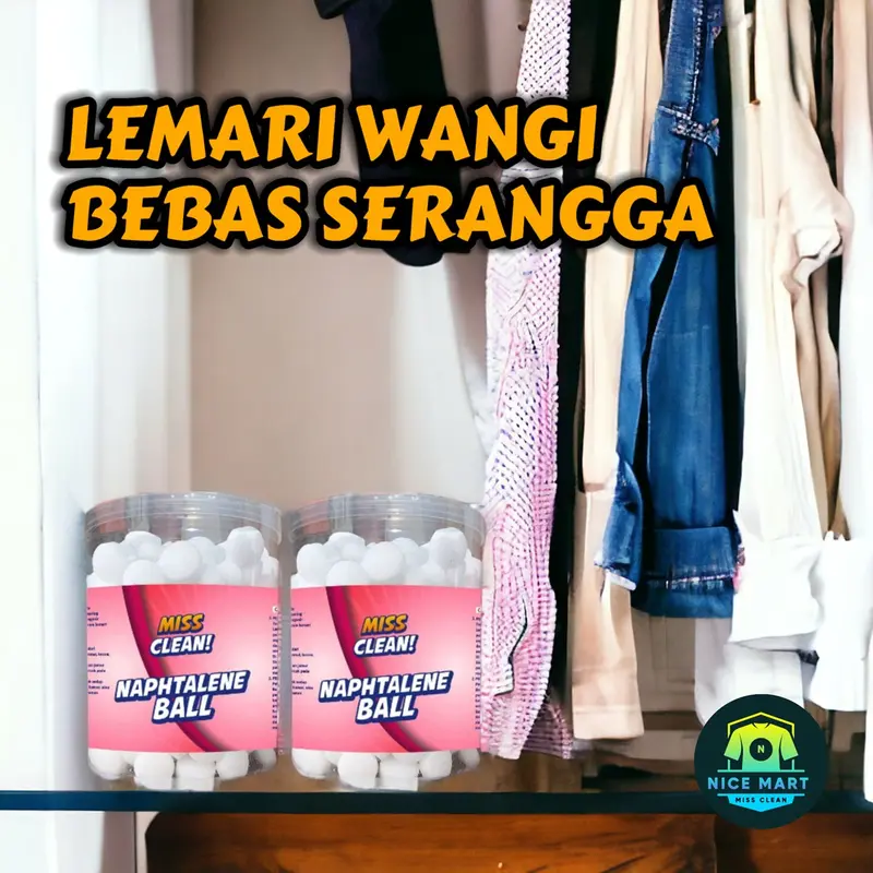 Naphthalene Ball Pengharum Lemari Pakaian Baju Kamper Kapur Barus Pengusir Tikus Serangga Menghilangkan Bau Tak Sedap 1