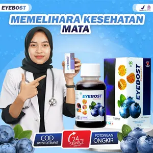 Paket 1 Botol Eyebost- Multivitamin Membantu Masalah Pada Mata merah/pegal/berair/kering/min/plus supplements suplemen