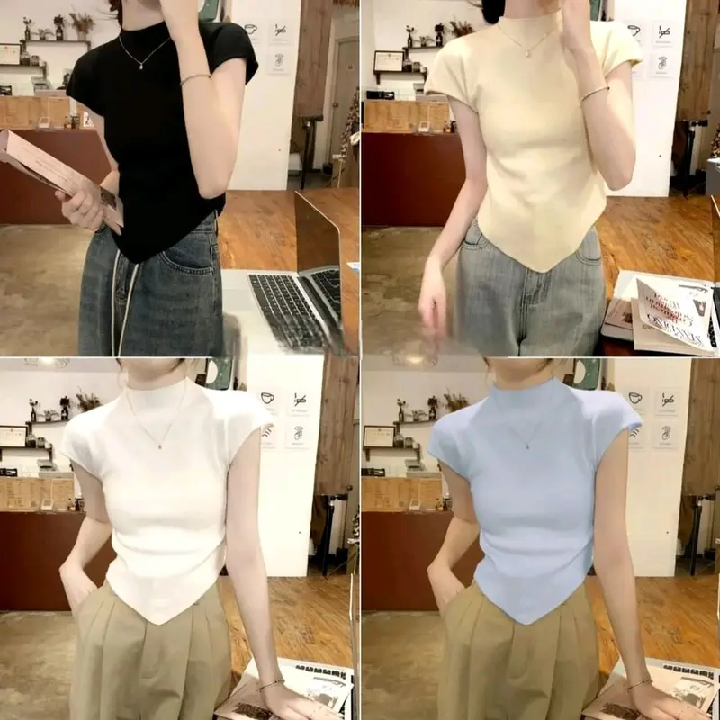 Alicia Crop Knit / Atasan Wanita Korea #Hello Mischa 1