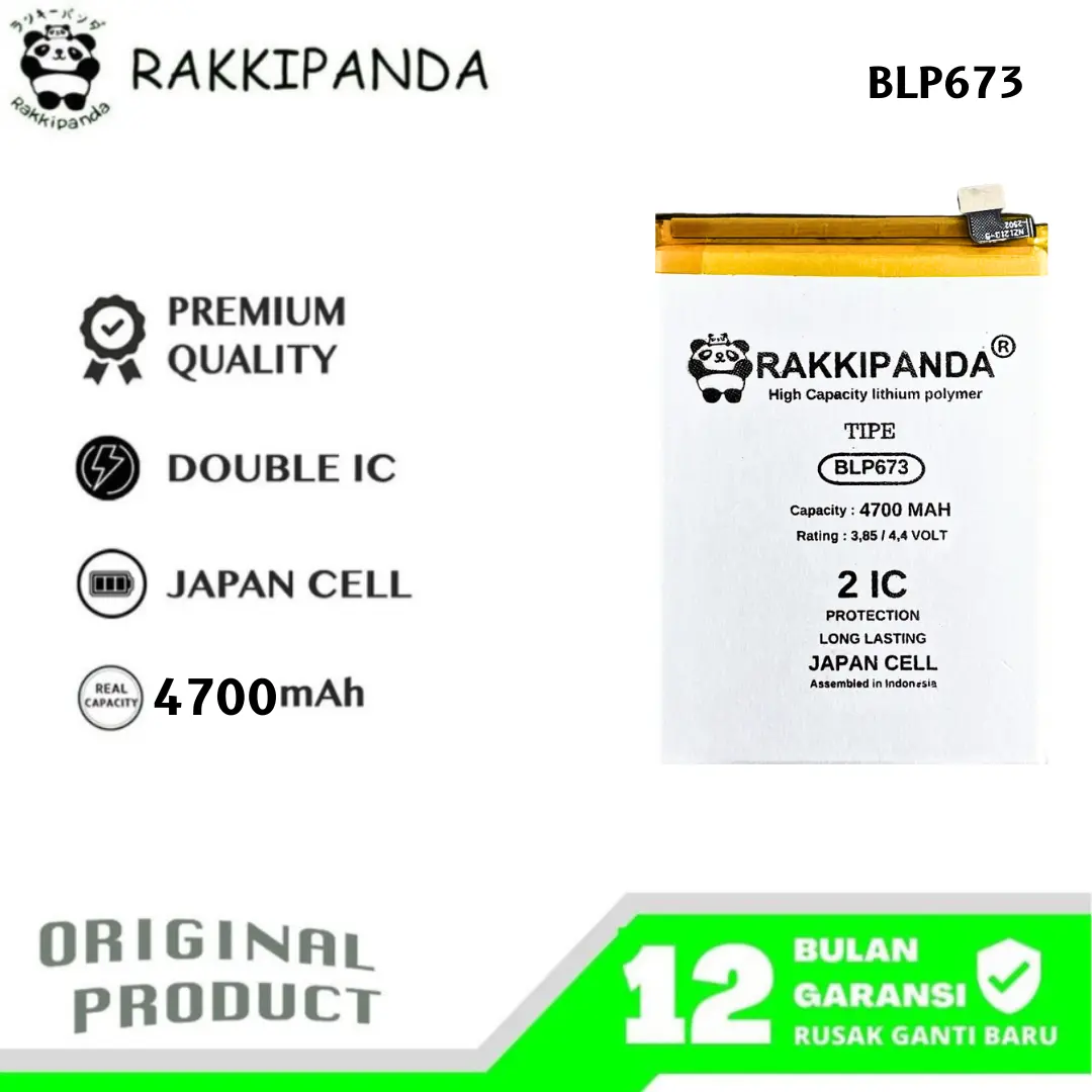 RakkiPanda - BLP673 Compatible With Oppo A3S/A5/A5S AX5S/A7/A7X/A11K/A12 2020/A31 2020/Realme C1/Realme 2 Batre Batrai Baterai Battery
