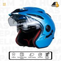Gambar Helm RN Double Visor Ice Blue mirip Ink t1 dari PUSAT SAUNA SUIT Kota Bandung 1 Tokopedia