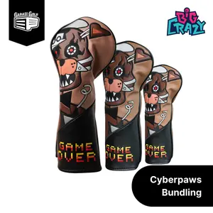 BIG CRAZY Cyberpaws Bundling Wood Set Head Cover Golf - Penutup Sarung Stick Club