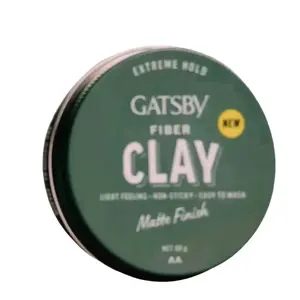 GATSBY FIBER CLAY MATTE FINISH 30 gr [HIJAU KECIL]/ 1 PCS/ Minyak Rambut/ Pomade/ Mousse/ Ringan/ Tahan Lama/ Mudah dicuci/ Perawatan Rambut Pria