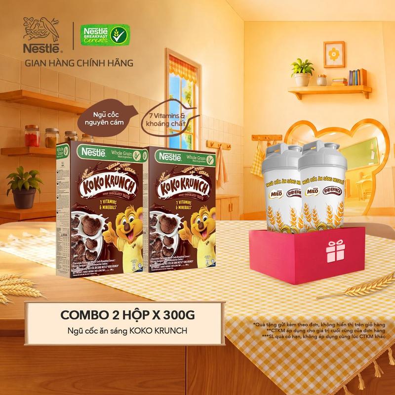 Nestlé VN Combo 2 Ngũ cốc ăn sáng/Bánh ăn sáng KOKO KRUNCH (Hộp 300g)-ST