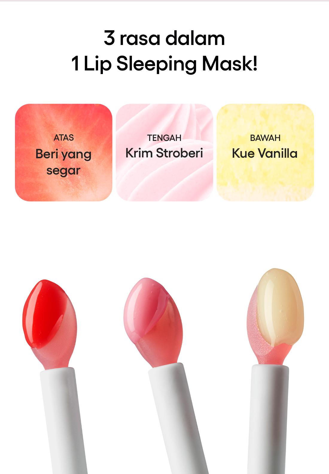 LANEIGE Lip Sleeping Mask Strawberry Shortcake 20g - Masker Bibir Malam, Melembapkan Bibir Kering & Pecah-pecah, Pelembap Bibir