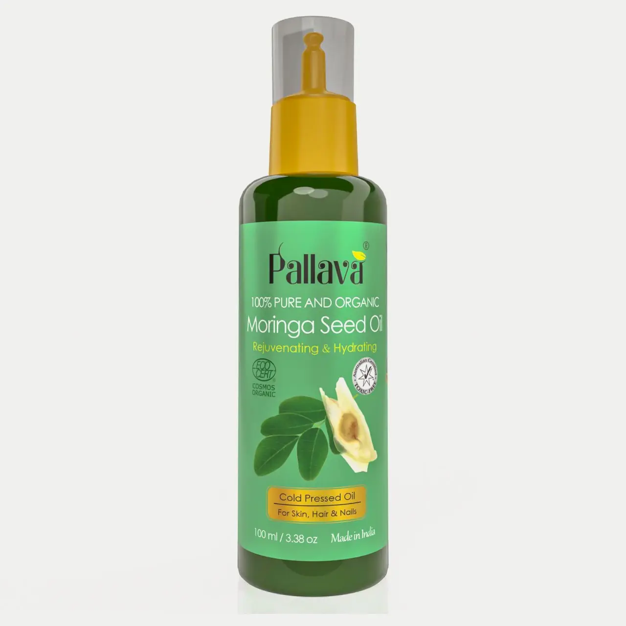 Organic Moringa Seed Oil 100ml - 100% Natural Moringa Oil For Hair & Skin - Cold Pressed Moringa Oil Organic For Acne