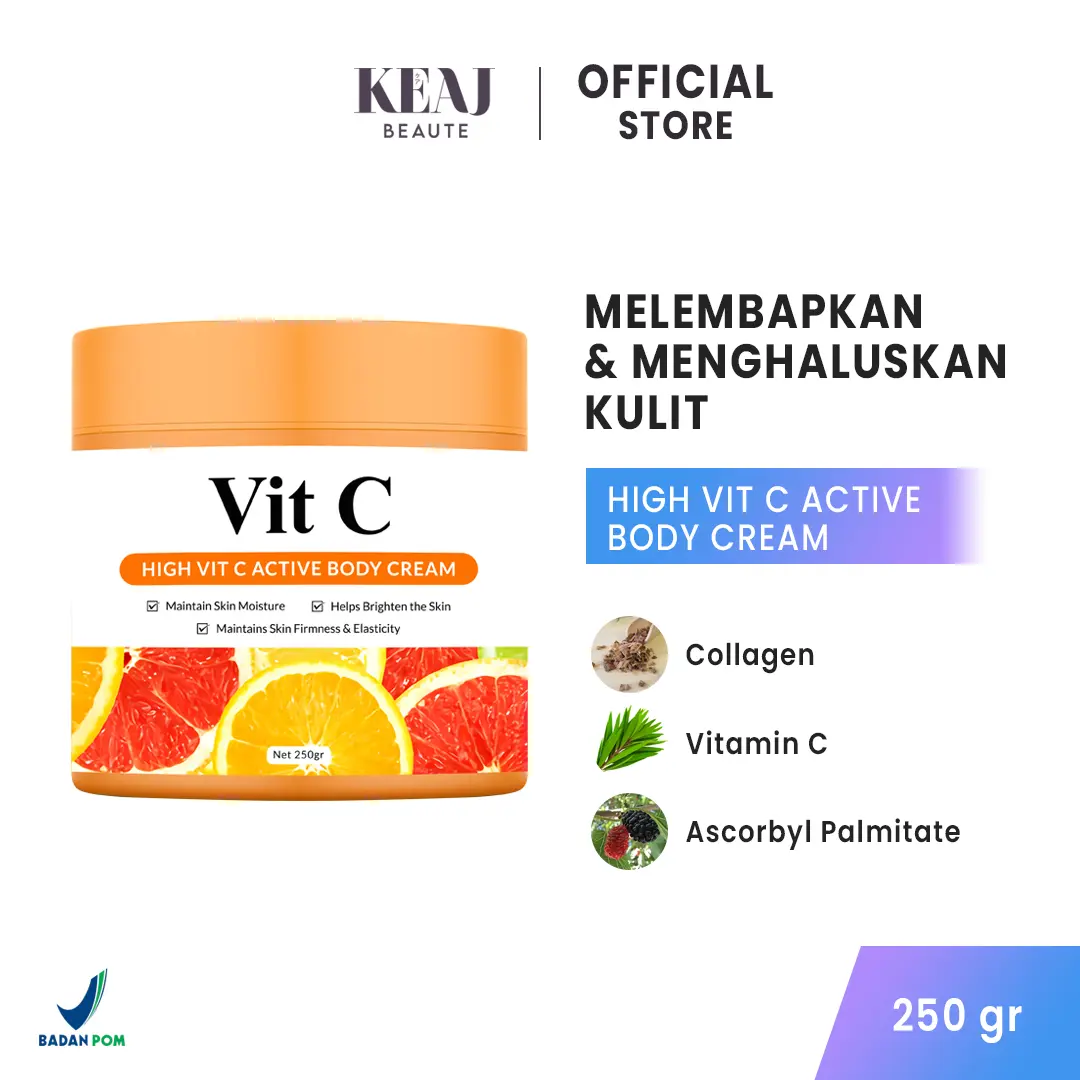 KEAJ HIGH VIT C ACTIVE BODY CREAM WITH VITAMIN C & COLLAGEN