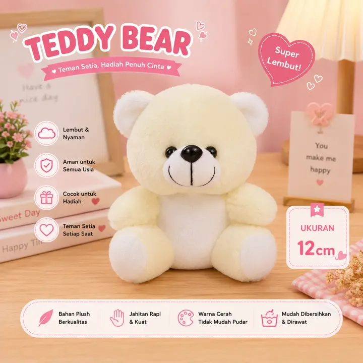 Boneka Bear Mini 12cm -Tedyy bear Mini - Buket- Boneka Wisuda Dolls