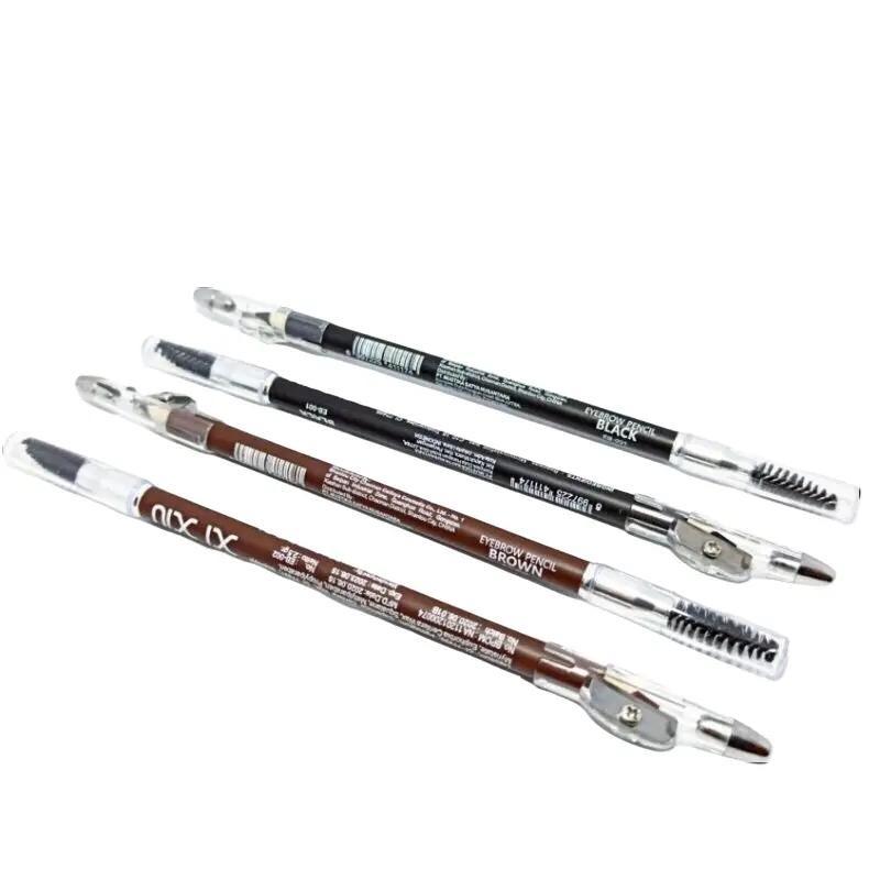 Xi Xiu Pensil Alis 2 in 1 Black Brown- Tekstur Creamy dan Pigmented - Pencil, Waterproof Eyebrow 2
