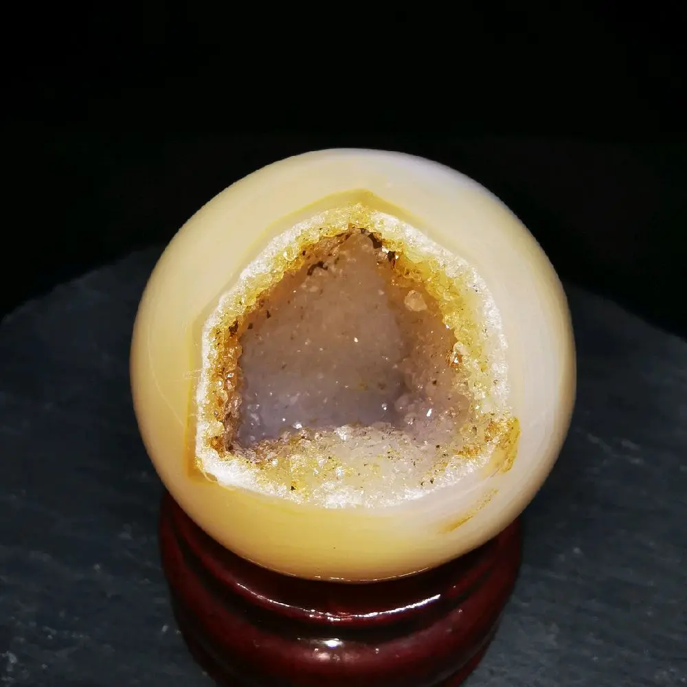 Natural Agate Sphere 40mm Diameter with Opening