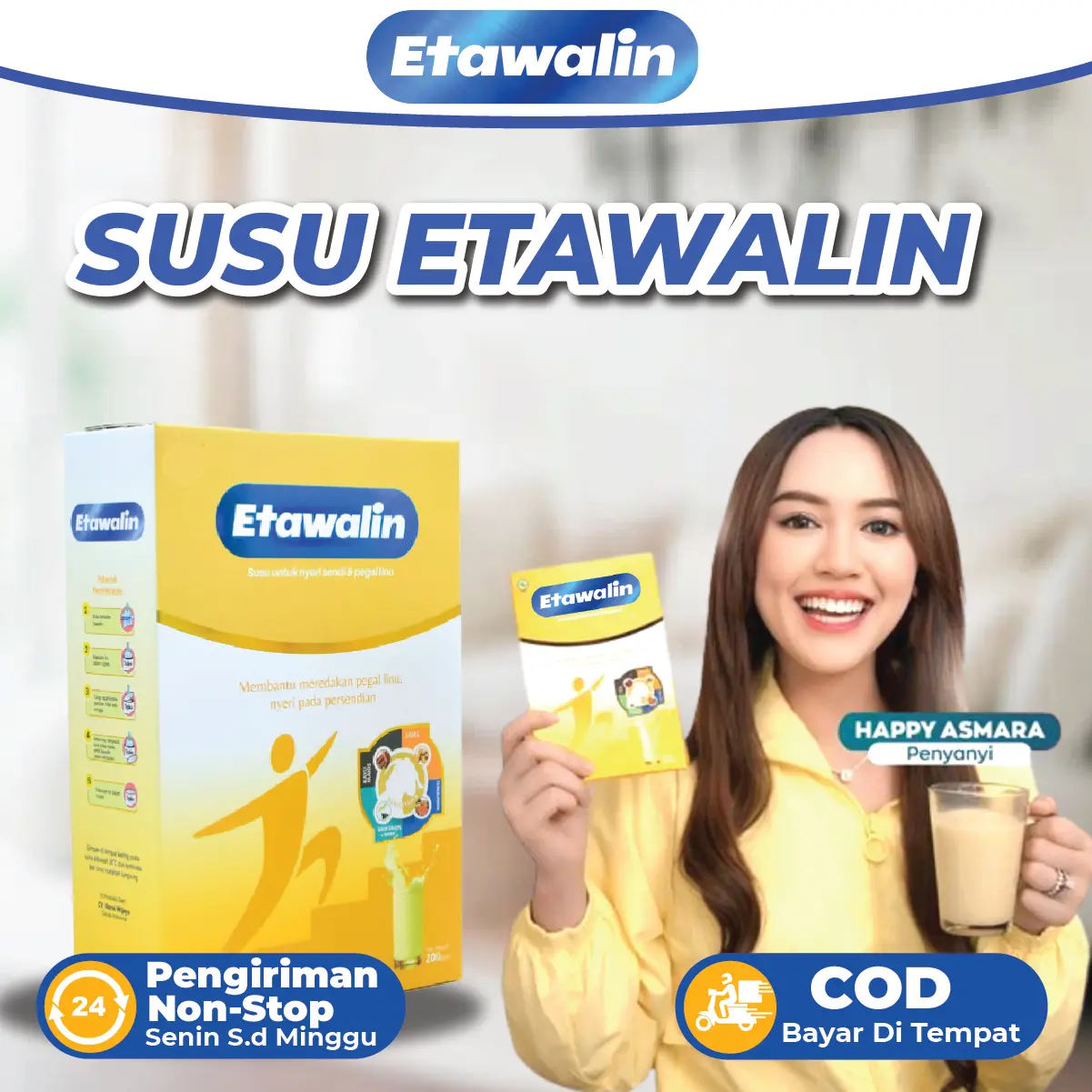 Susu Etawalin Original Asli Officiall  Paket 1 Box Susu Bubuk Dari Susu Kambing Etawa Dan Rempah lainya