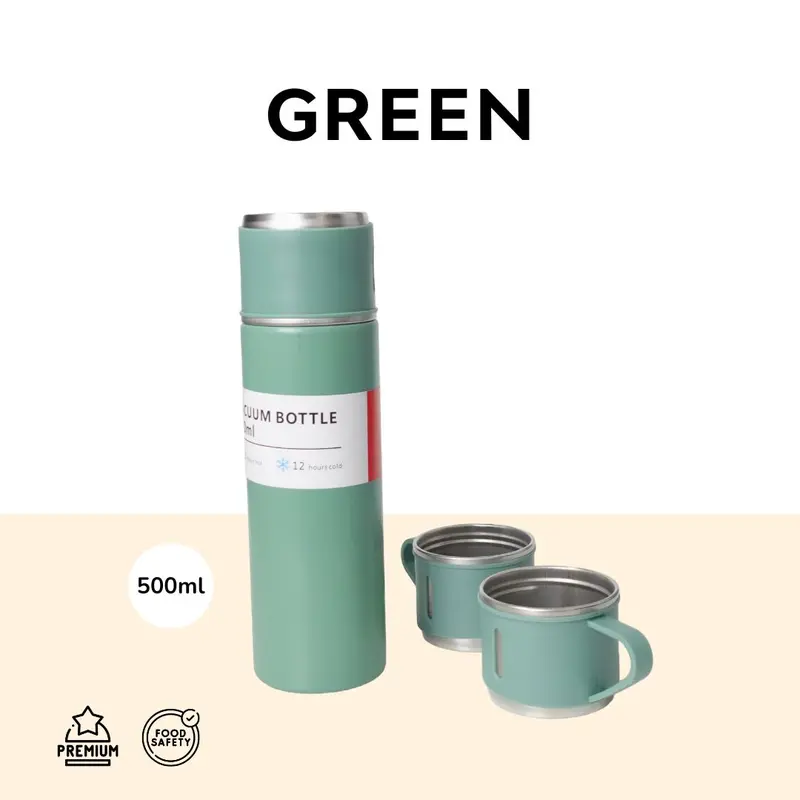 TERMOS SULTAN Vacuum Flask Set / Hampers / Botol Minum Cangkir Premium Serbaguna 500 ML Tahan Panas Dingin 3