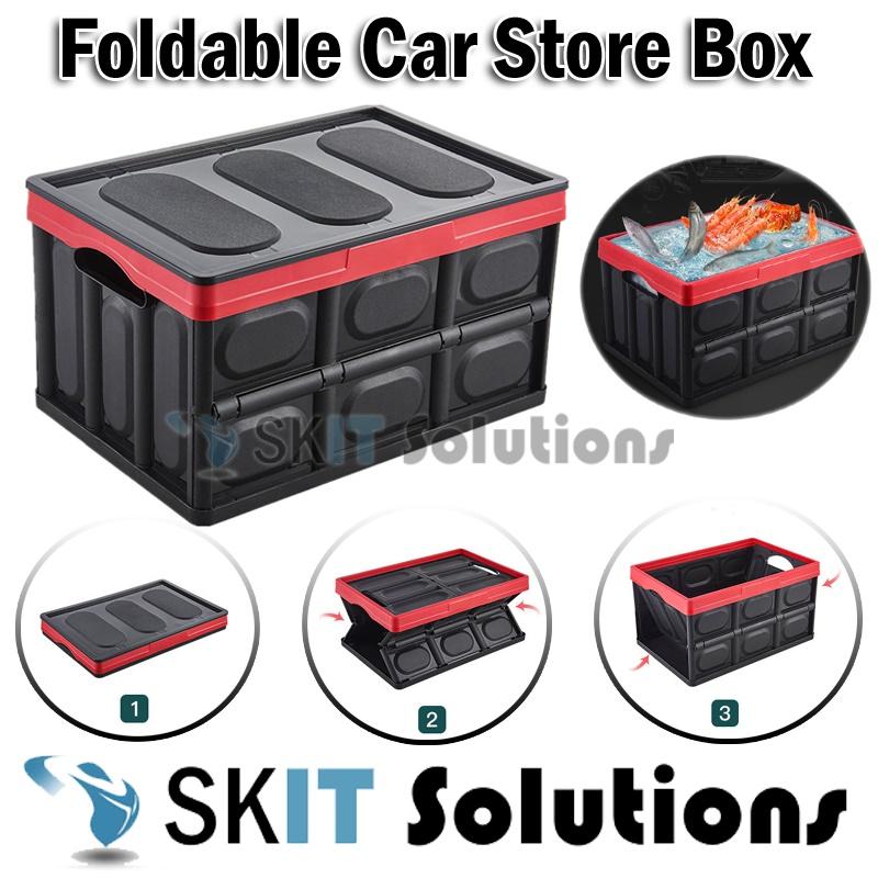 【SKIT SG】30L/55L Foldable Car Boot Storage Box Trunk Stackable - TikTok ...