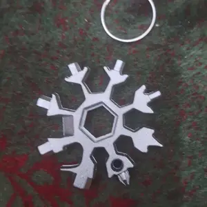Kunci salju 18in1 multi tool gantungan kunci multifungsi pocket tool 18in1 snowflake tool
