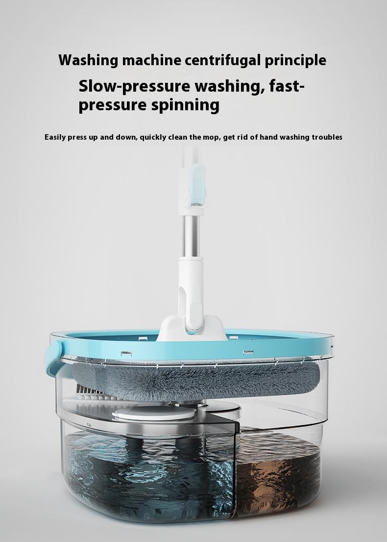 Product Introduction of SG Ready Stock Rotary Mop Sewage separation 2-in-1 Single bucket square mop head pad No hand washing required 23