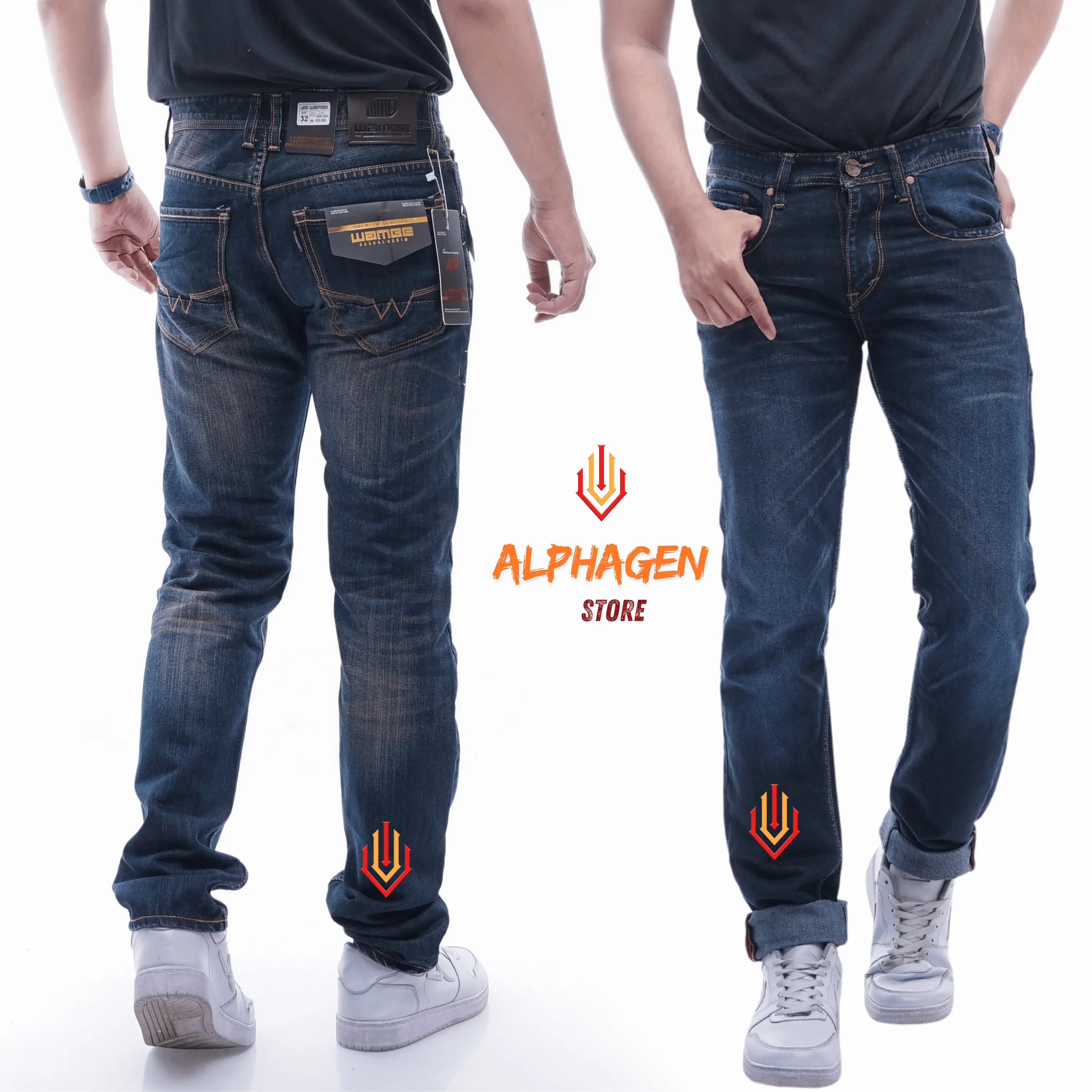 Celana Panjang Pria WAMBE JEANS Denim Selved Reguler Fit