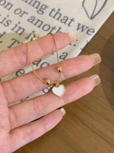 Gelang Tangan, SUNQ, Gelang Hati Ibu Mutiara, Mudah, Bergaya, Hadiah Sempurna