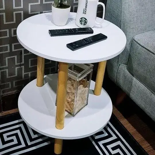 meja nordik bulat/ meja sudut /meja samping Furniture Komputer