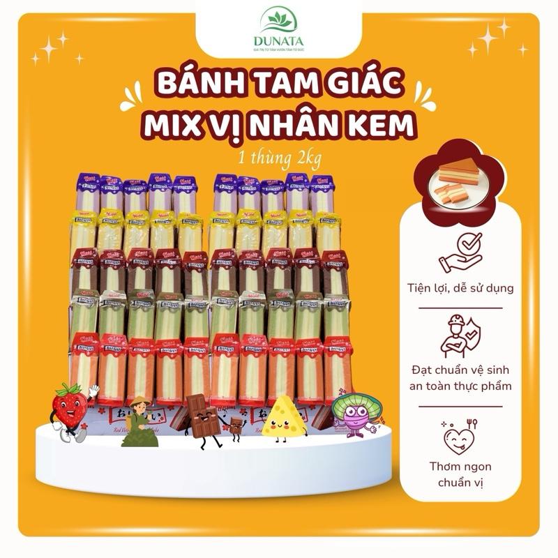 Bánh Tam Giác Nhân Kem Mix Vị Weisiel - Mix 5 Vị Thùng 10-20 Chiếc Bánh
