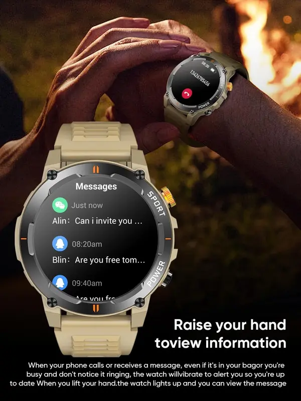 Outro PRIME K2 Smartwatch Bluetooth Call | Flashlight | Compass | 1.52" HD Screen | IP68 Waterproof | Multiple Sports Modes 3