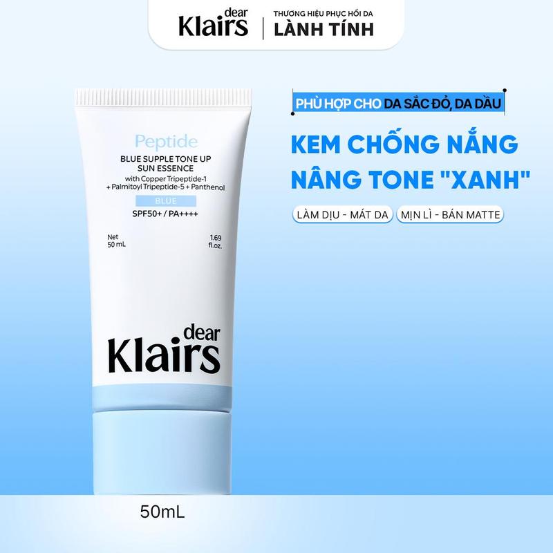 [ĐQ] Dear Klairs Kem chống nắng Blue Supple Tone Up Sun Essence SPF50+ PA++++ 50ml