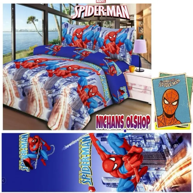 SPREI MOTIF SPIDERMAN AMAZING // SPREI MOTIF ANAK LAKI-LAKI // SEPREI SPIDERMAN SUPERHERO