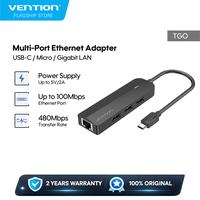 Gambar Vention HUB 5 In 1 USB Type C TO RJ45 LAN Micro USB Power Supply Fast Ethernet - TGO dari Vention By Andalan Kota Administrasi Jakarta Utara 1 Tokopedia