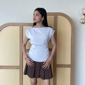 Bling It On - Cleiya Top - Semi Off Shoulder Sabrina Top