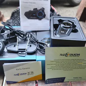 RETOUCH X3 EVO+ Intercom Bluetooth Helmet | Call | Music Sharing + Intercom | Waterproof IP56 | Tahan Air