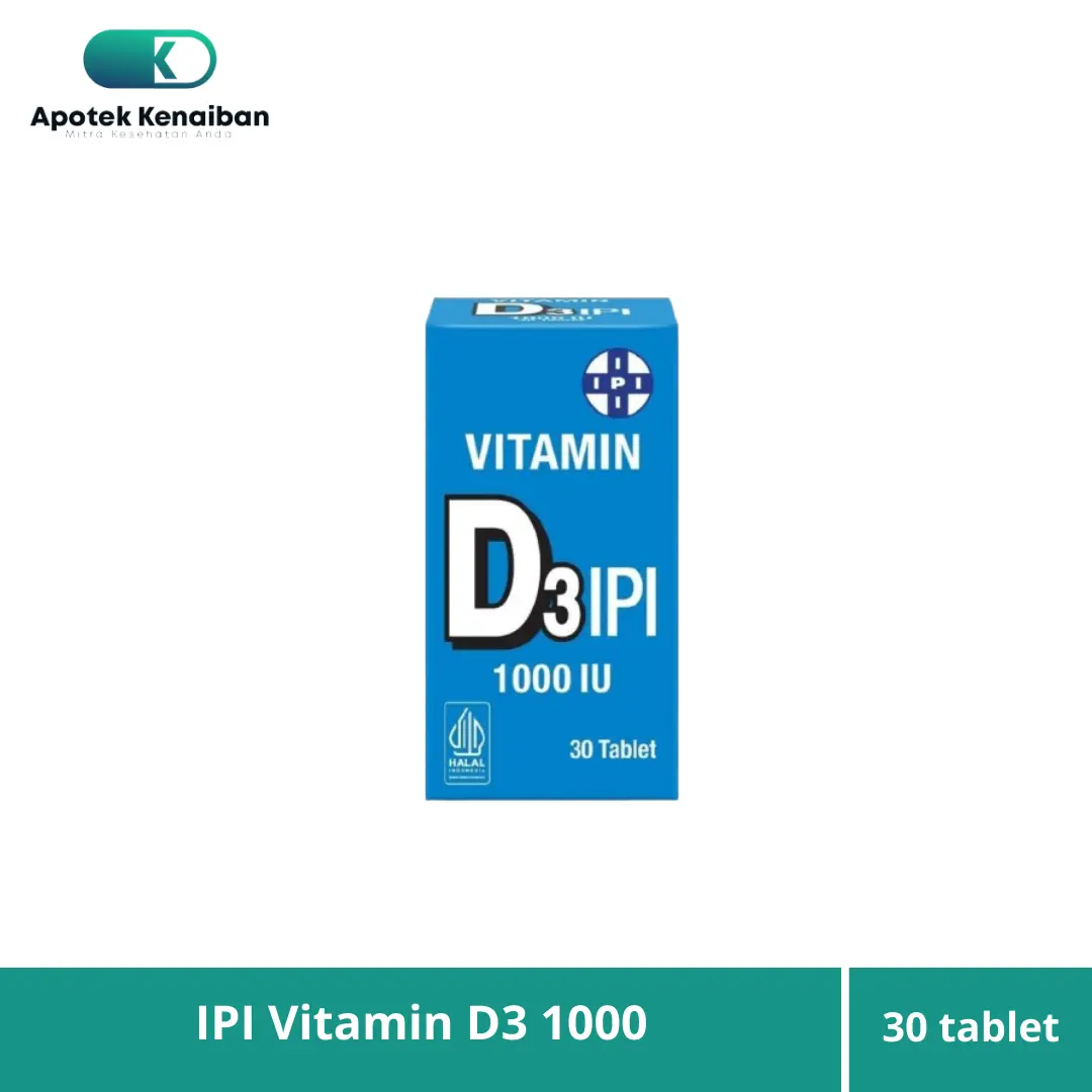 IPI Vitamin D3 1000 IU 30 Tablet - Suplemen Kesehatan Tulang