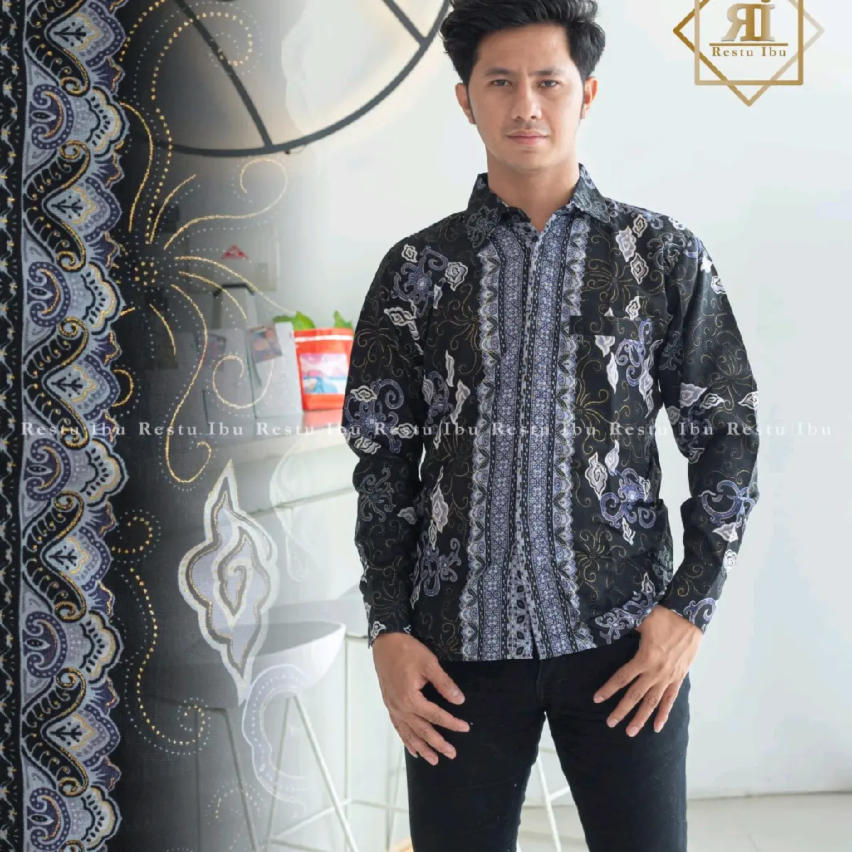 Kemeja batik panjang / batik seragaman / batik kerja / batik couple / batik lamaran semi pria motif  Baju Dewasa Kondangan Katun Kain Kerah (Part 1) Nyaman Formal Hem Lembut Mewah