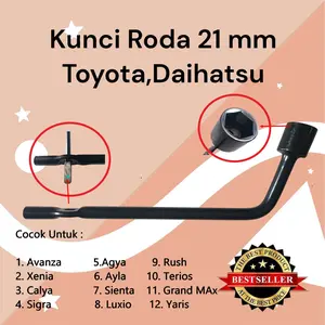 Kunci Roda 21 mm Toyota,Daihatsu Cocok Untuk Avanza Xenia Sienta Old Rush & Old  Terios  Grandmax Luxio Calya Sigra Ayla Agya Yaris Bestseller
