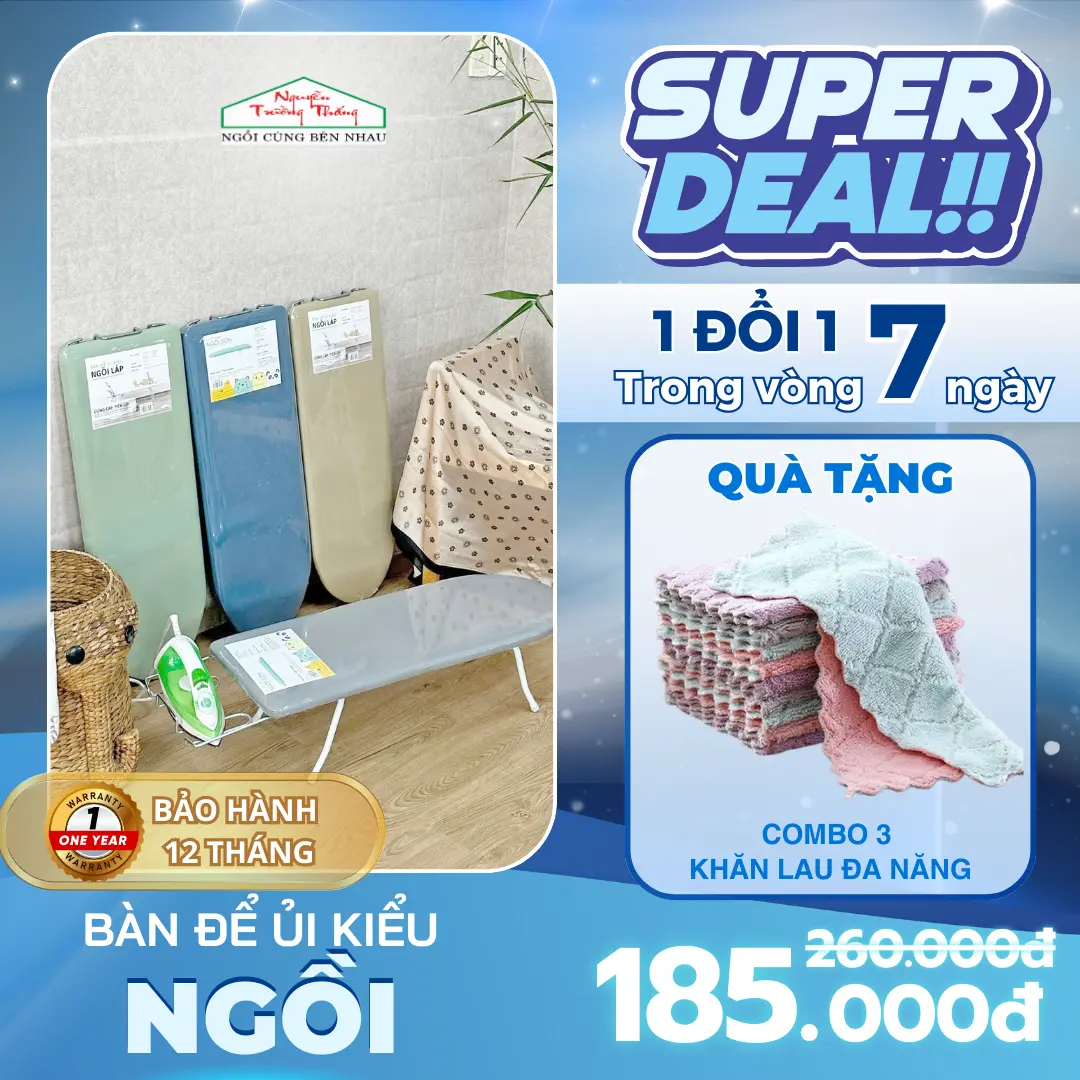 Bàn để ủi cầu là kệ ủi quần áo kiểu ngồi 30x80cm Có thể gập lại - Nguyễn Trường Thắng kệ  ủi