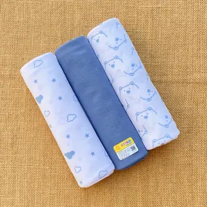 3 Pcs Bedong Bayi Newborn Pernel Bayi Baru Lahir Bedong Bayi Ukuran 110x90cm - ASYAM BABY WEAR