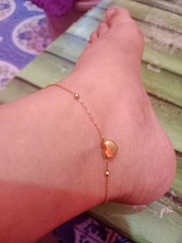 Product Review of Gelang kaki hati Gk-1118 titanium anti karat warna gold from J**a m**🌞 0