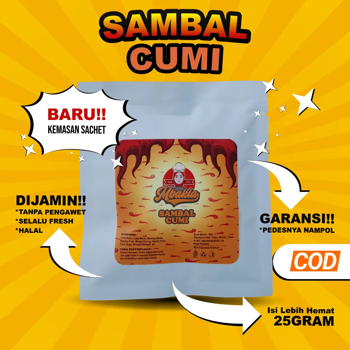 Dapur Mbakla Sambal Sachet - Sambal Cumi Saset