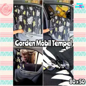Gorden Jendela Mobil Model Tempel Ukuran 80x50 Tirai Pelindung Silau Matahari Car