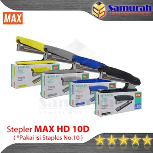 Stapler Max HD 10D / Mesin Staples Tangan HD10D / Alat Strapler Hecter Kertas HD-10D Kecil isi no 10